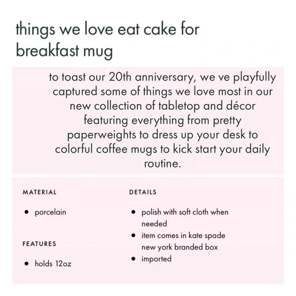 Kate Spade Things We Love Mug - Picture 8 of 8